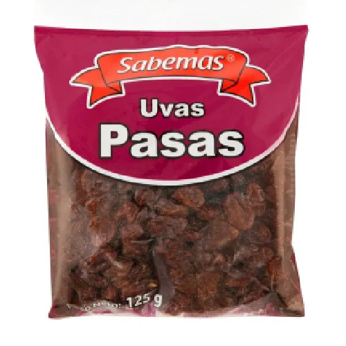 Pasas Sabemas en Bolsa - 125 g